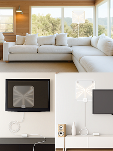 Антенна комнатная для цифрового ТВ прозрачная Орбита OT-ANT03